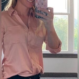 Pink Silk Classy Blouse